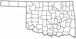 Location of Horntown, Oklahoma
