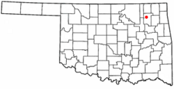Location of Oologah, Oklahoma