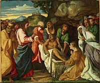 Palma Vecchio, The Raising of Lazarus