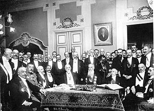 Participants in the Bucharest Peace Treaty negotiations, 1913