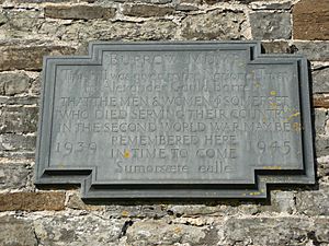 Plaque on St Michaels Chapel on Burrow Mump (geograph 2834284)