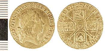 Post-Medieval coin, half guinea of George I (FindID 1014387)