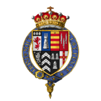 Quartered coat of arms of Sir Francis Russell, 2nd Earl of Bedford, KG