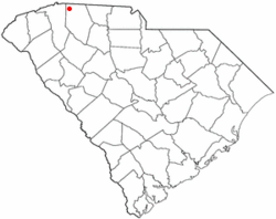Location of Campobello, South Carolina