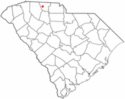 Location of Thicketty, South Carolina