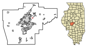 Location of Clear Lake in Sangamon County, Illinois.