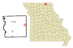 Location of Downing, Missouri