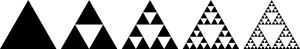 Sierpinski triangle evolution