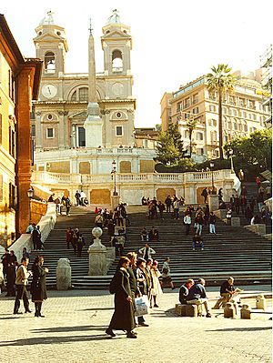 Spanish Steps & Trinita dei Monti from Piazza di Spagna Rome