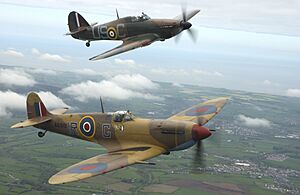 Spitfire and Hurricane in the Battle of Britain Memorial Flight