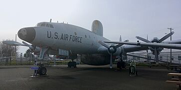 The EC-121 "Warning Star" on display at the Aerospace Museum of California