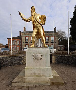 Thetford statue of Tom Paine 2023