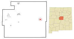 Location of Encino, New Mexico