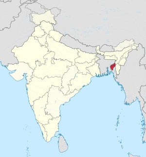 Location of Tripura