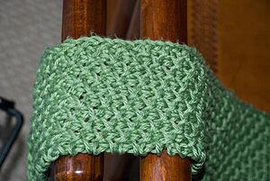 Tunisian smock stitch
