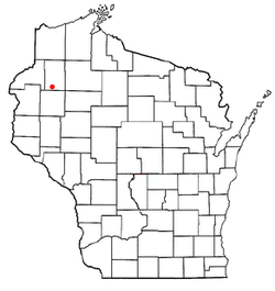 Location of Sarona, Wisconsin
