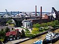 West bank of the flats in Cleveland, Ohio, (view from lower deck of Detroit-Superior Bridge)