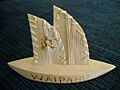 Wood Burned souvenir from Waipahu, Hawaii