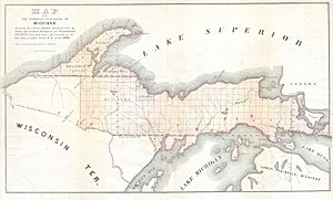 1849 Land Survey Map of Michigan Upper Peninsula - Geographicus - Michigan-ls-1850