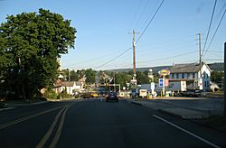 Along US 322 approaching PA 23