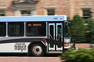 2008-07-11 Chapel Hill bus passing South Building