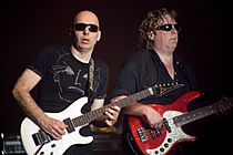 20080612 Joe Satriani with Stuart Hamm in the Rijnhal Arnhem