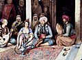 After the dance. Dancer with three Arab musicians in Algiers 1834a