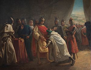 Alhamar, rey de Granada, rinde vasallaje al rey de Castilla, Fernando III el Santo (Museo del Prado).jpg