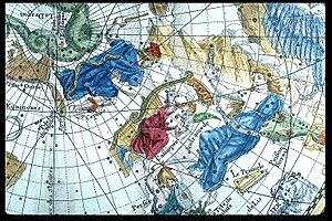 Andromeda and Cassiopeia - Philippe La Hire, Planisphere celeste, 1705