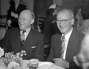 Bert Oldfield and Harold Larwood 1954