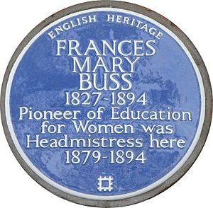 Blue plaque re Frances Mary Buss - geograph.org.uk - 1404455