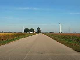 Rural farm road within Blumfield Township