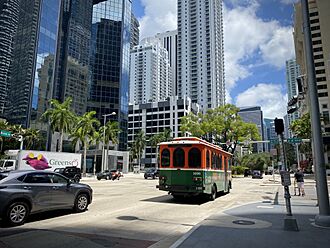 Brickell, Miami, Florida June 2021 - Greens and Orange