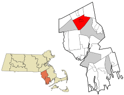 Location in Bristol County in Massachusetts