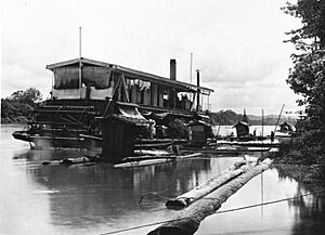 COLLECTIE TROPENMUSEUM De raderboot Negara van de KPM op de Barito-rivier TMnr 60018688