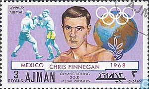 Chris Finnegan 1971 Ajman stamp