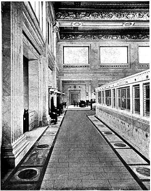 Citizens Savings main banking room 1910