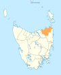 Dorset LGA Tasmania locator map
