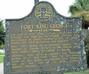 Fort King George, Darien, GA, US - historical marker