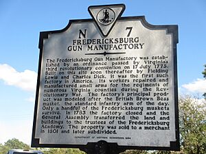 Fredericksburg Gun Manufactory Historical Marker Clarke Street Fredericksburg VA