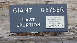 Giant Geyser Last Eruption