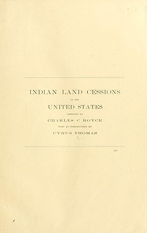 Title page of Indian Land Cessions