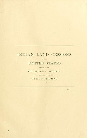 Indian Land Cessions in the United States Facts for Kids