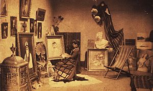 Jenny Eakin Delony at her Little Rock, Arkansas studio, April 1891