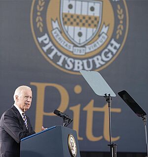 Joe Biden speaking about It's On Us at the University of Pittsburgh