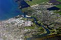 Lake Taupo and Waikato River aerial view