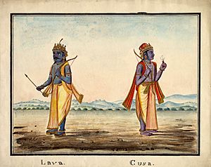Lava and Kusa, the sons of Rāma.