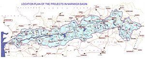 Location Plan of projects in Narmada basin