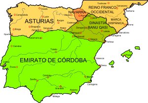 Map Iberian Peninsula 910-es