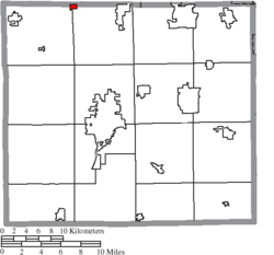 Location of Burbank in Wayne County